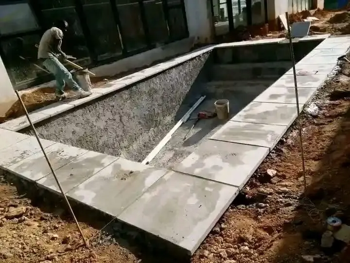 Pool finishing work
